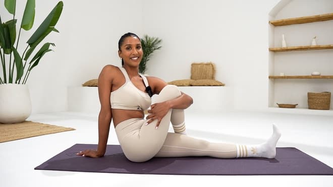 Shoulder Stand demonstrated by Mish Naidoo